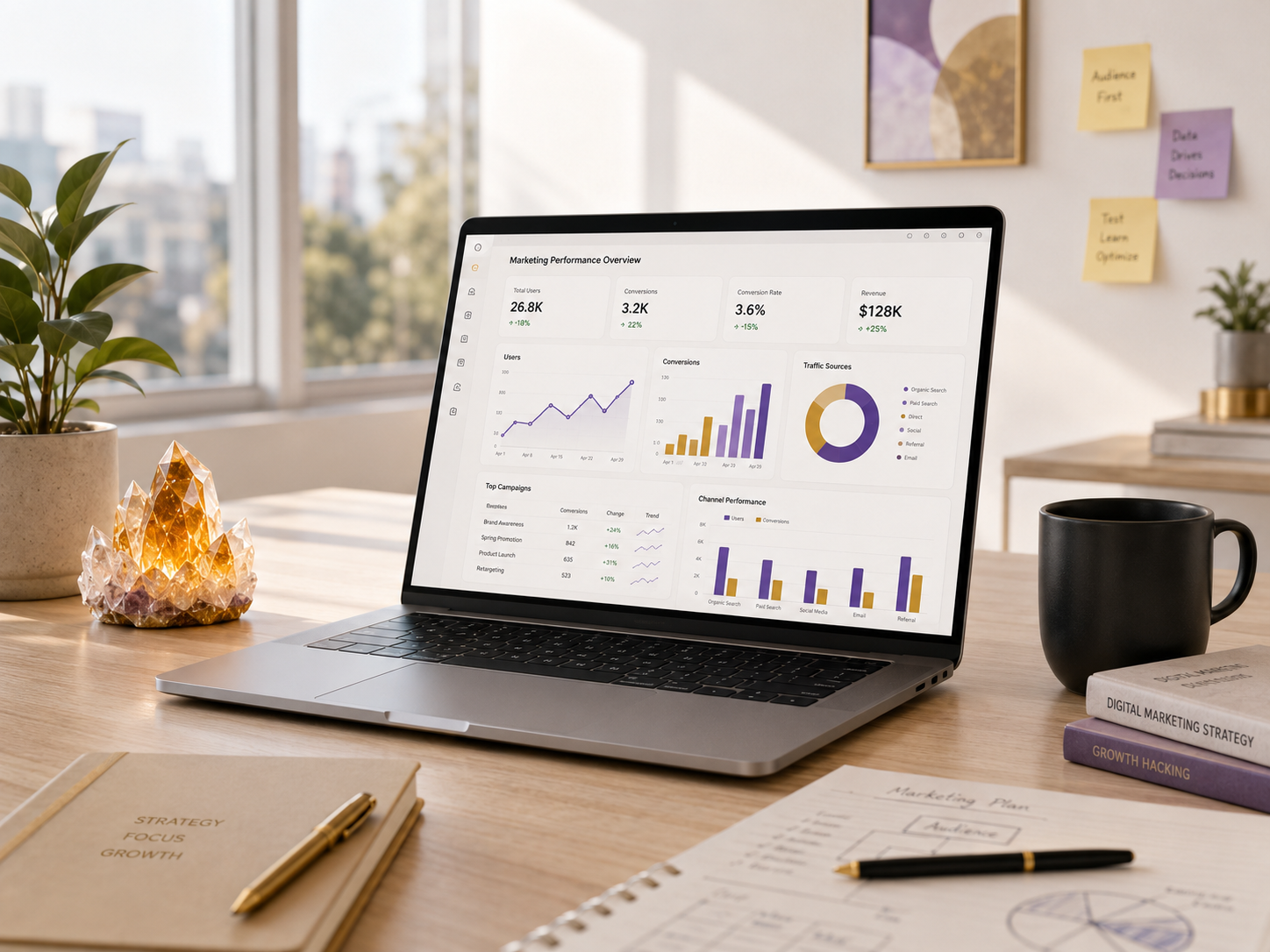 Growth marketing analytics dashboard